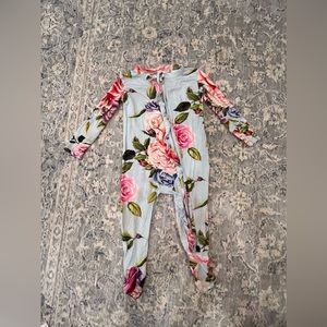 Posh Peanut blue footie 3-6M